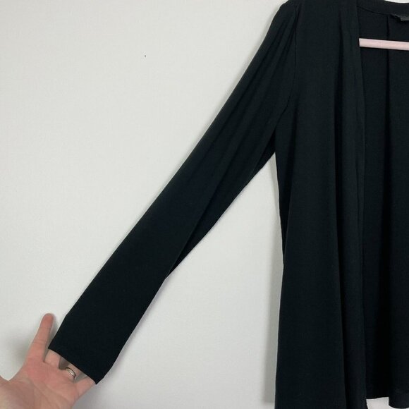J. Jill Wearever Collection Womens Split-Back Open Cardigan Sweater XS Black - Picture 4 of 6